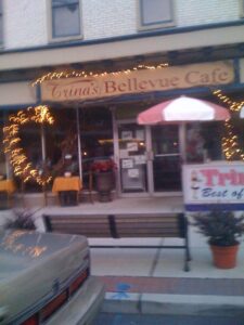 Our Mrs. Kobus 1st name is Terina, thus the answer is Trina's Cafe on Bellvue Ave