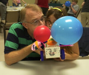 Dual Balloon vehicle--powered by father and daughter!